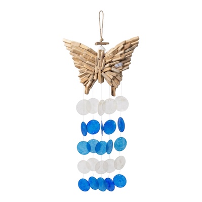 Butterfly Driftwood Shell Hanging